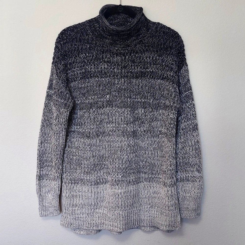 Haven Well Within 100% Cotton Ombre Roll Neck Sweater Size Small